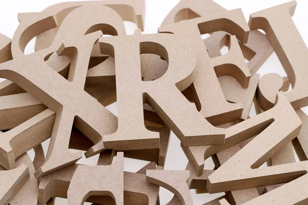 Stack Wooden Alphabet Blocks Letters Wood Background — Stock Photo, Image