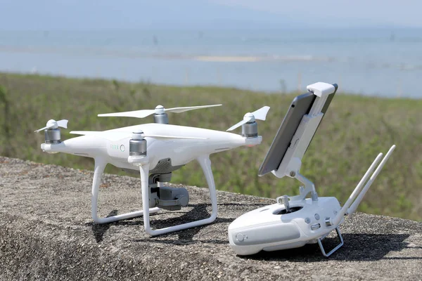 Drone Mando Distancia Herramienta Para Fotos Vídeos Aéreos —  Fotos de Stock