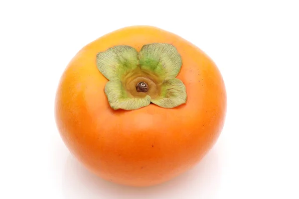 Close Van Persimmon Fruit Geïsoleerd Witte Achtergrond — Stockfoto