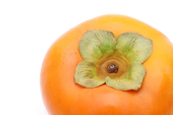 Closeup Persimmon Fruit Isolated White Background — Stock Photo, Image