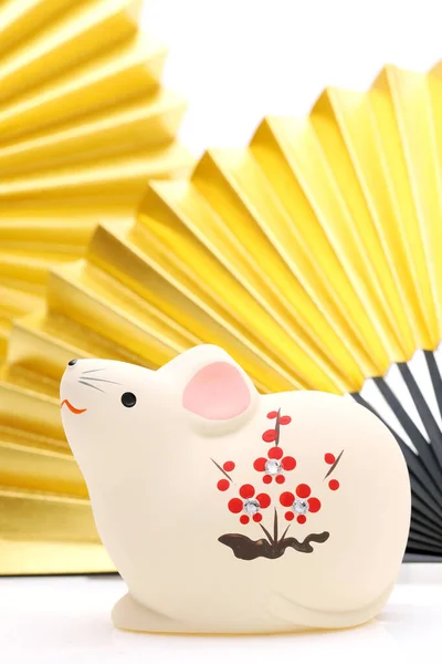 Dolls Nezumi Mouse Japanese New Year Card Japanese New Year — Stock Photo, Image