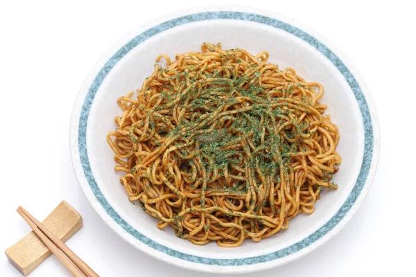 Japanisches Essen Gebratene Nudeln Auf Teller Yakisoba — Stockfoto