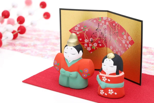 雛祭りに使われる日本の伝統的な人形 — ストック写真