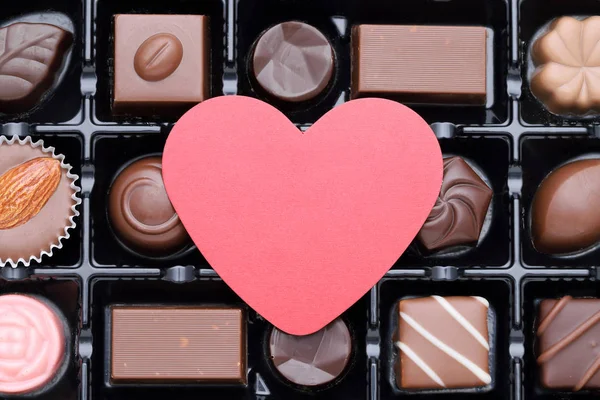 Caixa Chocolate Imagem Dia Valentim Japonês — Fotografia de Stock