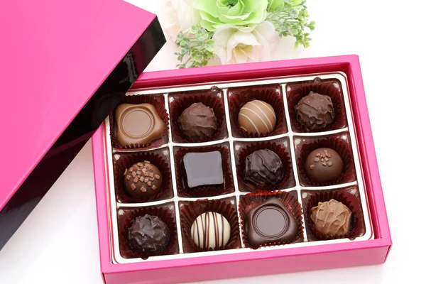 Caja Chocolate Para Imagen Japonesa San Valentín —  Fotos de Stock