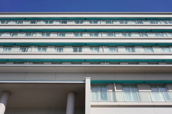 Moderno Edificio Ospedaliero Bianco Con Cielo Giappone — Foto Stock