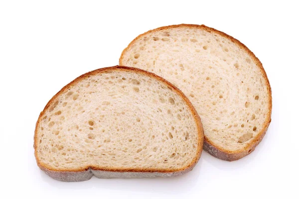 Pane Integrale Affettato Isolato Fondo Bianco — Foto Stock