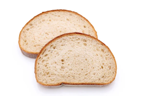Krojonego Chleba Razowego Białym Tle — Zdjęcie stockowe