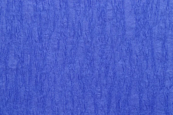 Szorstka Pomarszczona Tekstura Tła Niebieskiego Papieru Barwnego — Zdjęcie stockowe