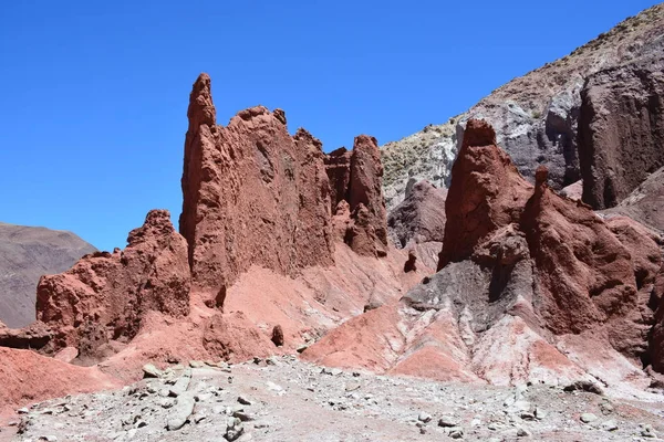 Landschap, bergen en natuur in de Atacama woestijn, Chile — Stockfoto