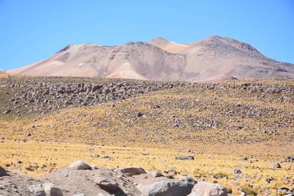 Landschaft aus Tal und Gebirge in der Atacama-Wüste Chili — Stockfoto