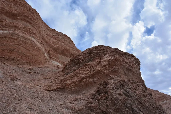 Landschap van Berg en dal in de Atacama woestijn Chili — Stockfoto
