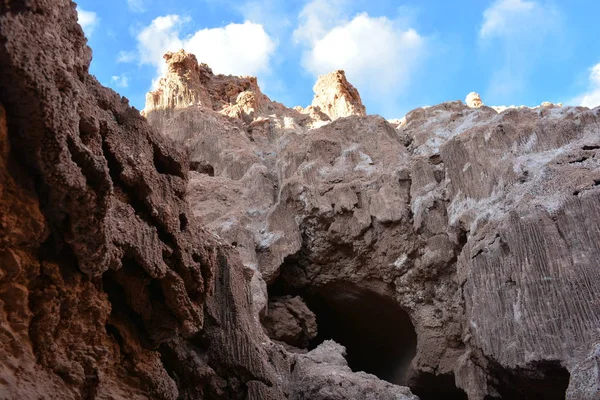 Landschap van Berg en dal in de Atacama woestijn Chili — Stockfoto