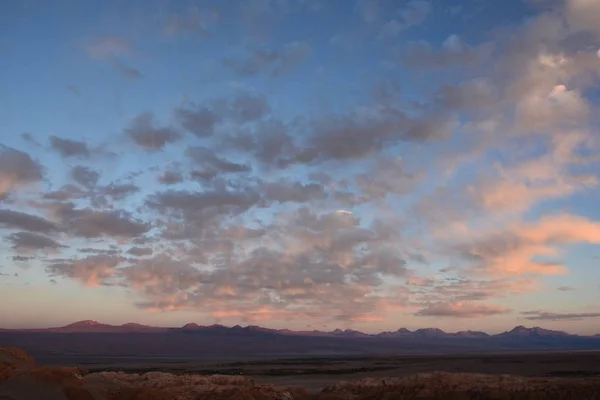 Sunset clouds in Atacama desert Chile