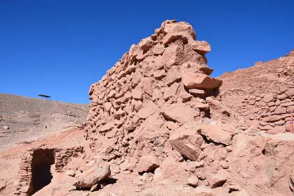 Dağ ve vadi Atacama Çölü Şili'deki manzara — Stok fotoğraf