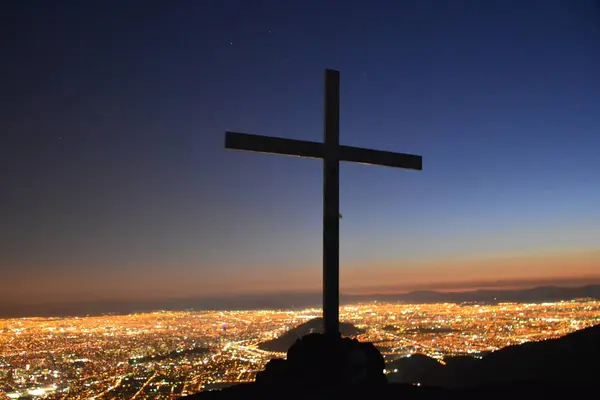 Nuvole di tramonto a Santiago, Cile — Foto Stock