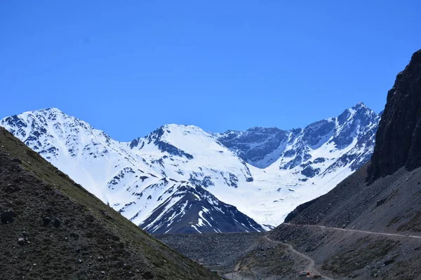 Gletsjer, de sneeuw en de bergen in Santiago, Chili — Stockfoto