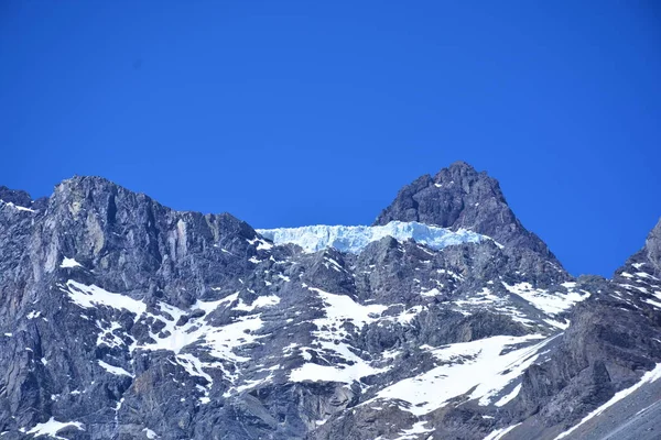 Gletsjer, de sneeuw en de bergen in Santiago, Chili — Stockfoto