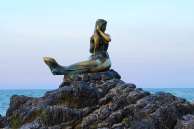 Tayland bronz Mermaid heykeli
