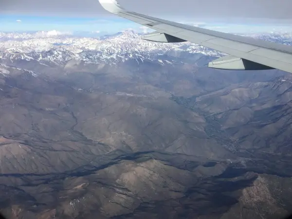 在智利的阿塔卡马沙漠的鸟瞰图 — 图库照片