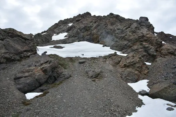 Paisagem de montanhas, neve e natureza no Chile — Fotografia de Stock