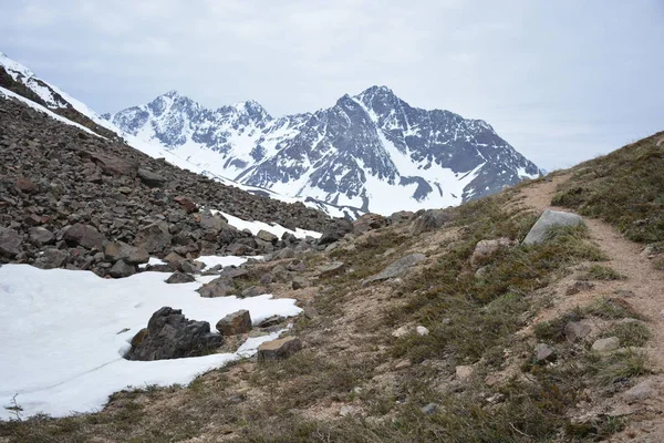 Τοπίο στα βουνά, χιόνι, και χαρακτήρα στη Χιλή — Φωτογραφία Αρχείου