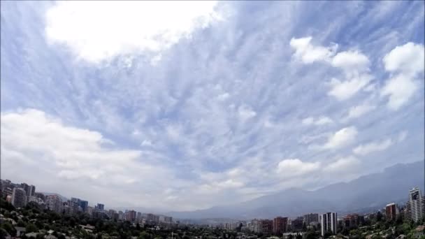 Sunrise and clouds in Santiago Chile — Stock Video