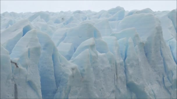 Glaciares y lago en Patagonia en Chile — Vídeos de Stock