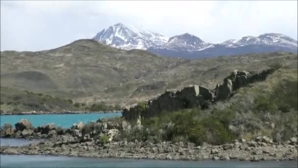 Glaciers and lake at Patagonia in Chile — Stock Video