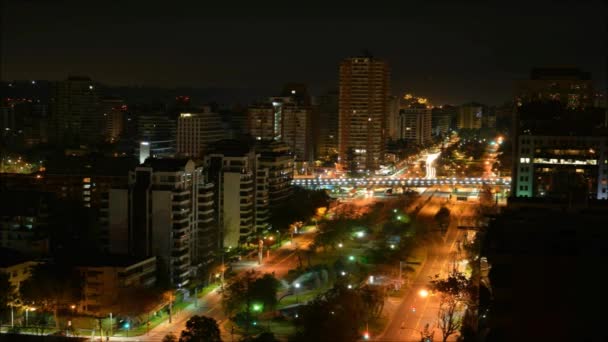 Vida nocturna en Santiago Chile — Vídeo de stock