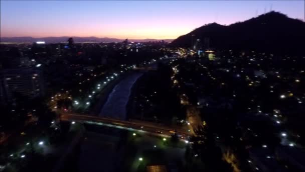 Aerial view of Santiago Chile — Stock Video