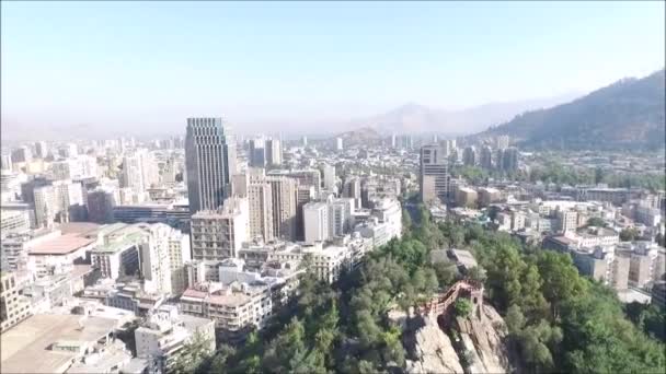 智利圣地亚哥的鸟瞰图 — 图库视频影像
