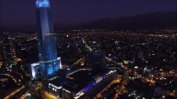 Santiago Şili havadan görünümü — Stok video