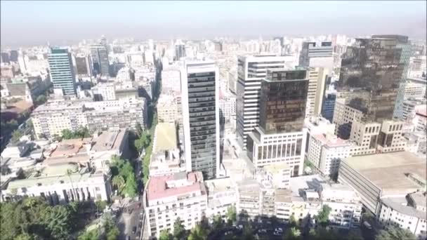 Vista aérea de Santiago Chile — Vídeo de Stock