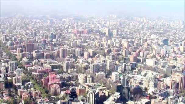 Vista aérea de Santiago Chile — Vídeo de Stock