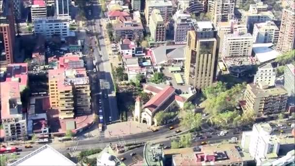Flygfoto över Santiago Chile — Stockvideo