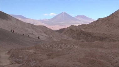 Dağ ve vadi Atacama Çölü Şili'manzara
