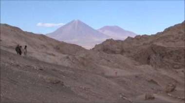 Dağ ve vadi Atacama Çölü Şili'manzara