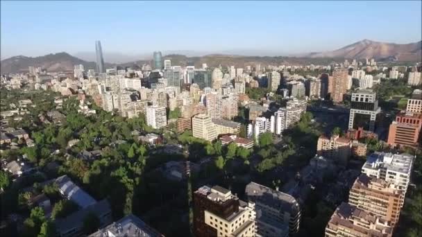 Flygfoto över Santiago Chile — Stockvideo