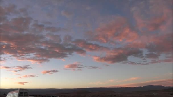 Nuvens de pôr do sol no deserto do Atacama Chile — Vídeo de Stock