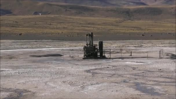 Gejzíry v poušť Atacama Chile — Stock video