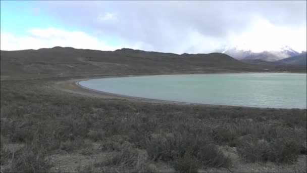 Paesaggio del lago e del fiume in Patagonia Cile — Video Stock