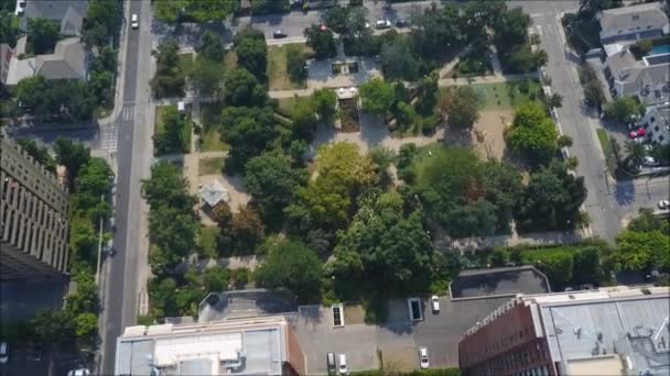 Vista aérea de edifícios e cidade em Santiago Chile — Vídeo de Stock