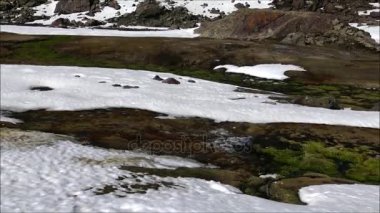 Manzara ve Mount Andes Şili'de yürüyüş