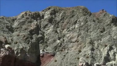 Dağlar ve volkan Atacama Çölü, Şili'deki manzara