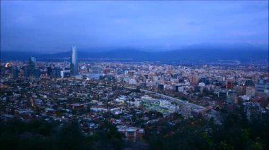 Şili'deki günbatımı bulutlar