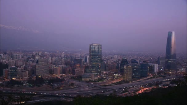 Západ slunce mraky v chile — Stock video