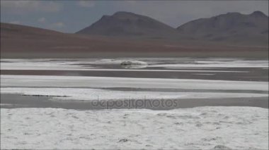 Peyzaj dağlar, göl, lagün ve doğa Atacama Çölü, Şili