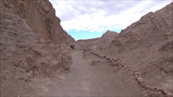 Paysage de montagnes, lac, lagune et nature dans le désert d'Atacama, Chili — Video