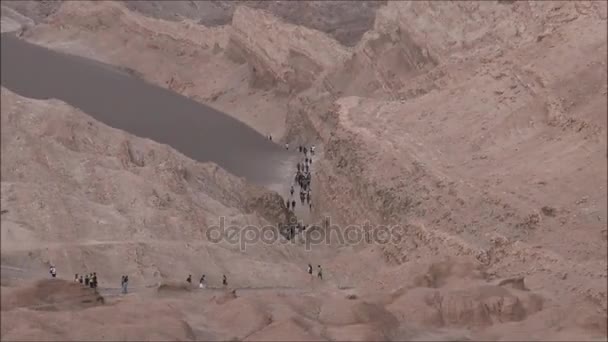 Landscape of mountains, lake,lagoon and nature in Atacama desert, Chile — Stock Video